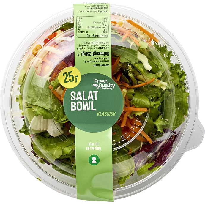 Salat m. gulerod, majs, porre og peberfrugt