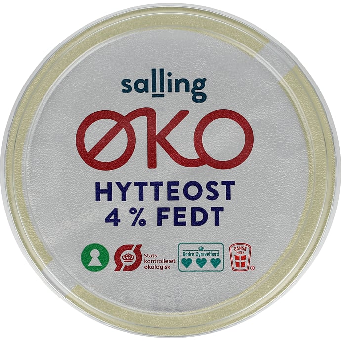Salling ØKO Hytteost Naturel 4% 200 g