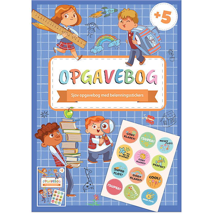 Opgavebog med stickers balloner 24 A4