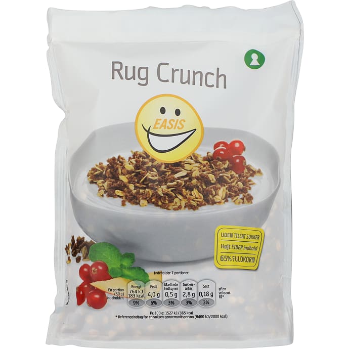 Rug crunch u. tilsat sukker