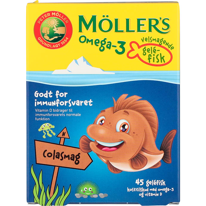 Möller's Omega-3 Gelefisk Colasmag 45 stk