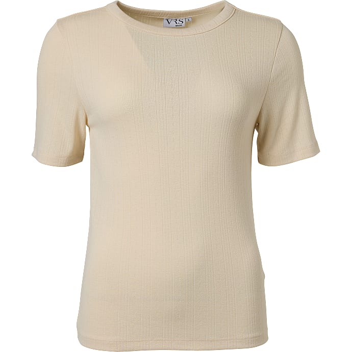 VRS woman basic dame pointelle top str. M beige