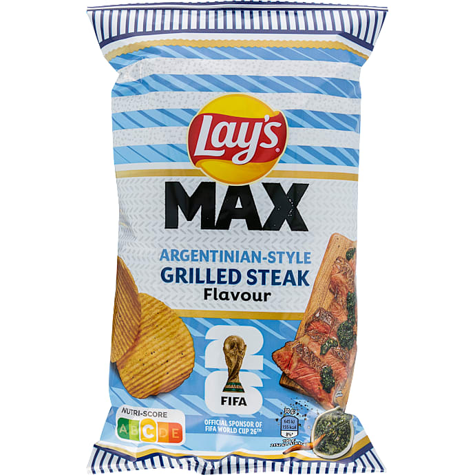 Chips m. grillet bøf smag