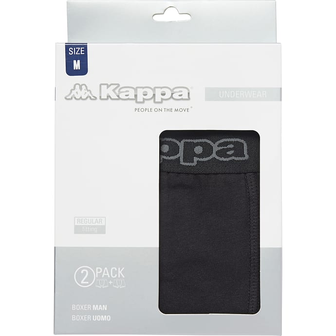 Kappa herre 2-pak tights str. L - sort