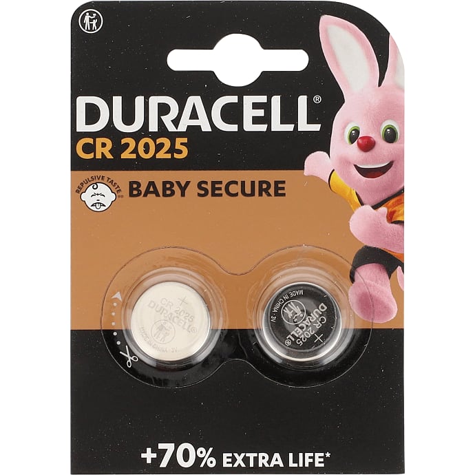 Duracell knapcelle CR2025 batterier 2-pak