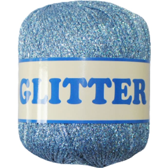 Lurex Glitter garn lysblå