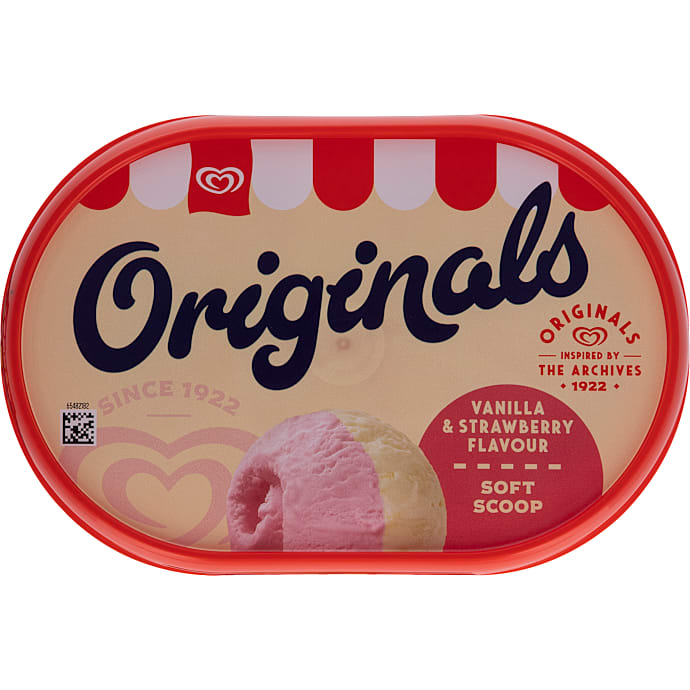 Mælkeis m. jordbær og vanilje