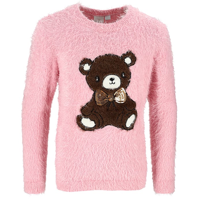 VRS børne strik bluse str. 134/140 - pink