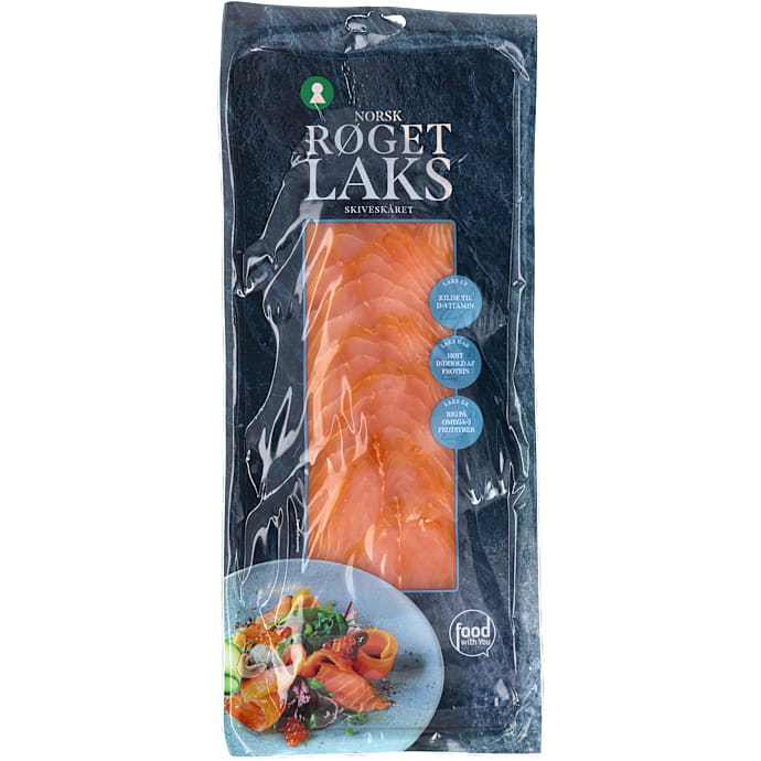 Food With You Røget Laks i Skiver 180 g