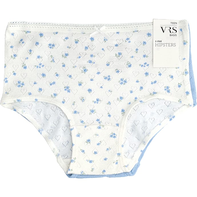 VRS Teen 2-pak Hipster Str. 134/140 Blå