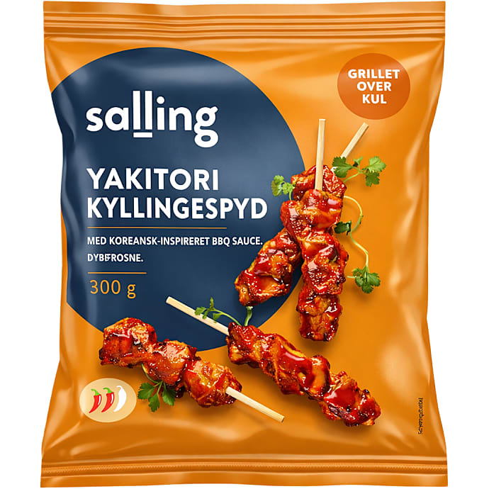Kyllingespyd m. koreansk inspireret barbecuesauce