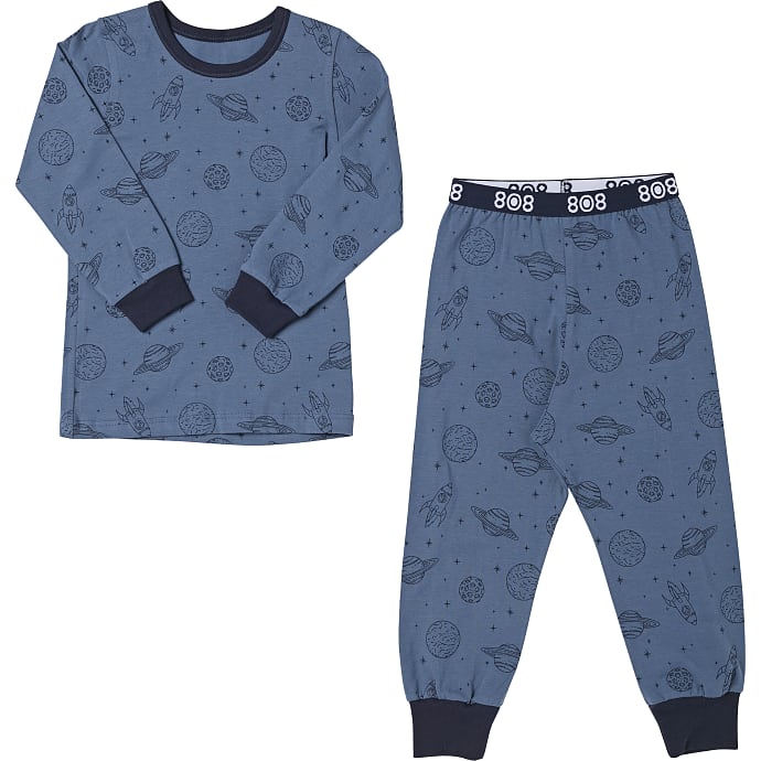 808 børne pyjamas str. 8 år - blå