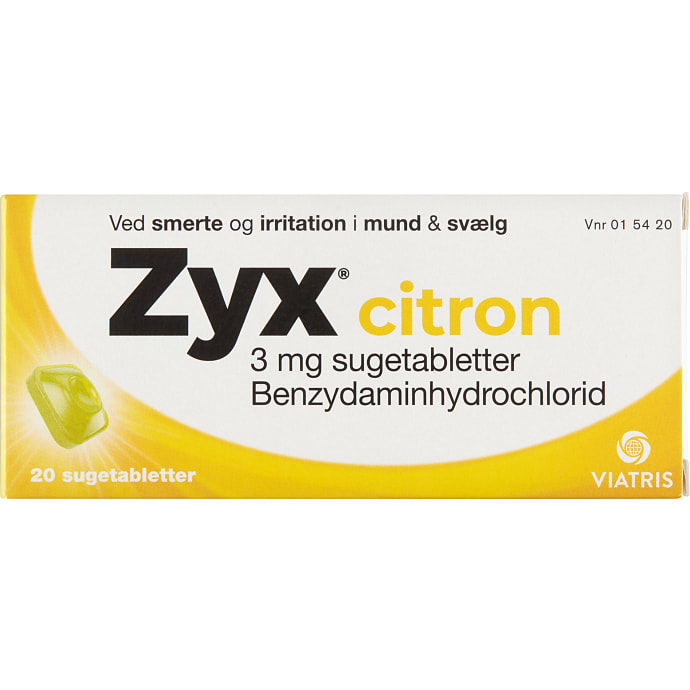 Zyx Sugetabletter m. Citron 20 stk