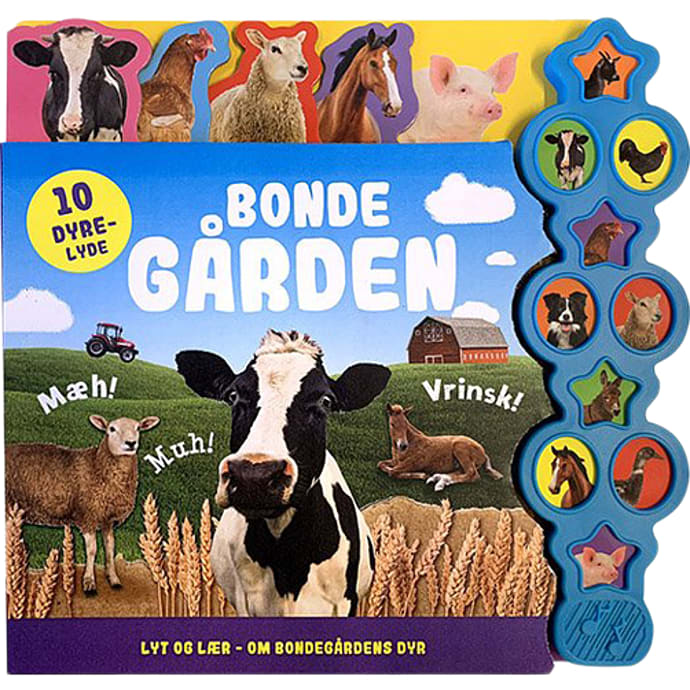 Lyt og lær - om bondegårdens dyr - børnebog