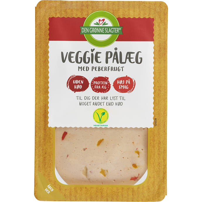 Vegetarpålæg i skiver m. peberfrugt