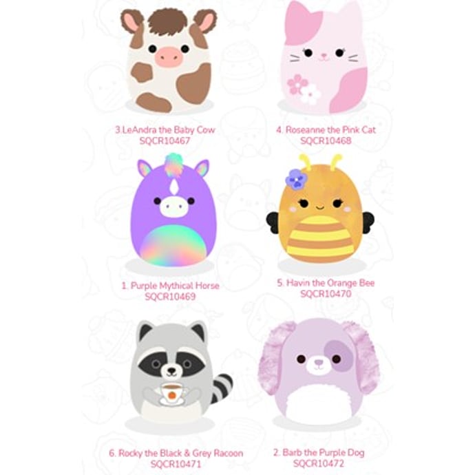 Squishmallows bamser 19 cm - flere varianter - assorteret