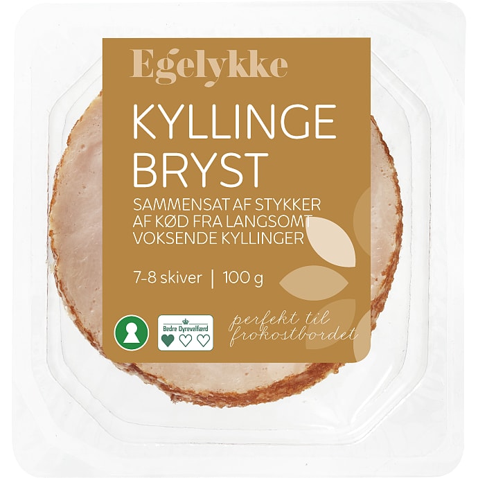 Egelykke Kyllingebryst i Skiver 100 g