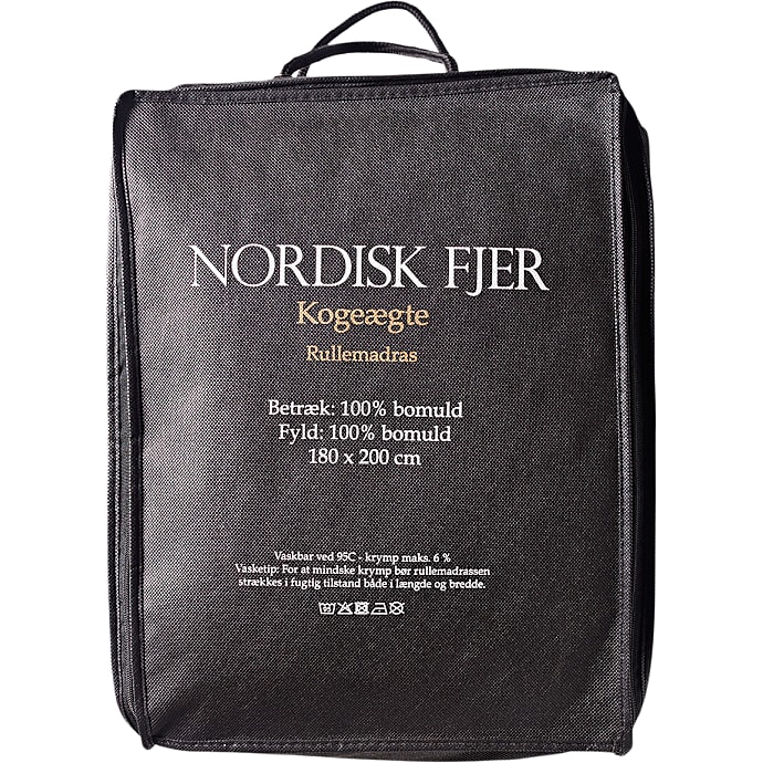 Nordisk Fjer kogeægte rullemadras - 180x200 cm
