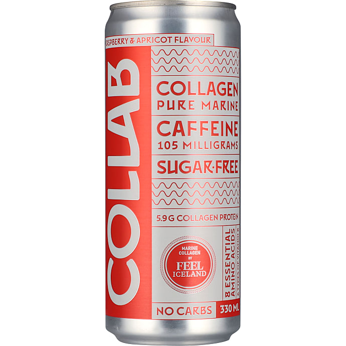 Collab Sportsdrik Hindbær og Abrikos Sukkerfri 330 ml