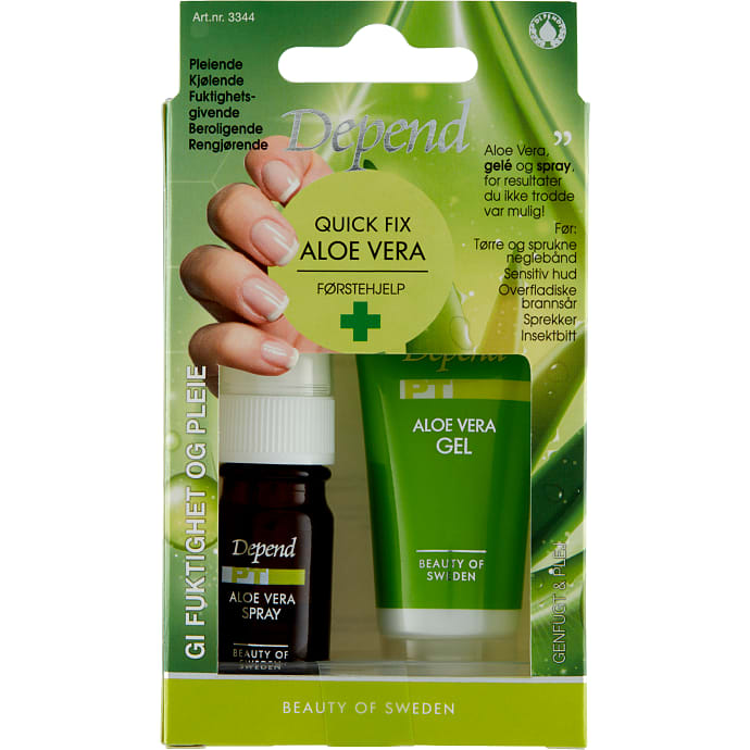 Depend Neglespray og -gel med aloe vera