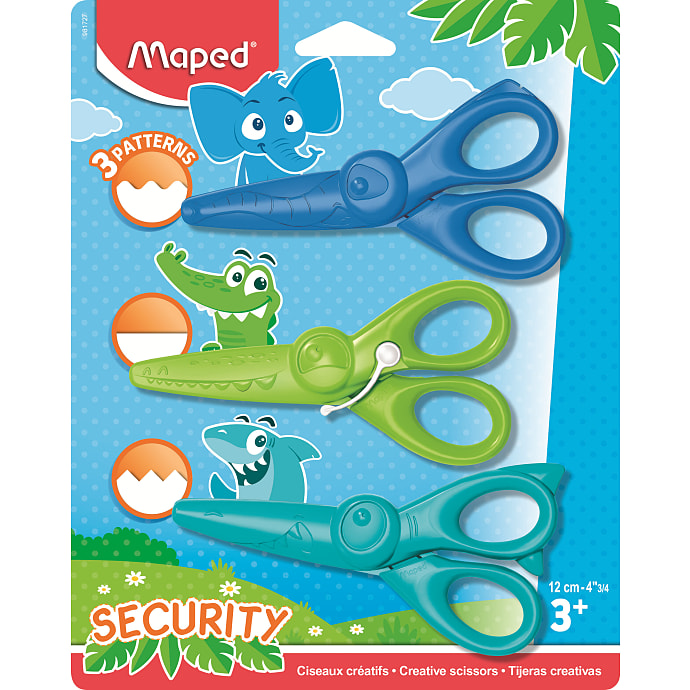 Maped mønstersaks 12cm 3-pak