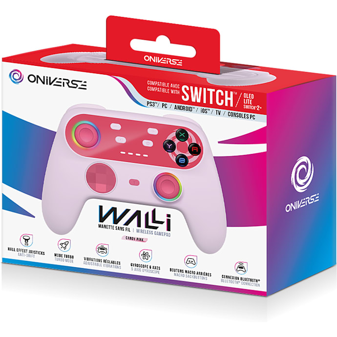 Oniverse Switch 2 Trådløs Controller - Candy Pink
