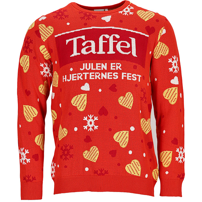 VRS herre julesweater str. M - rød
