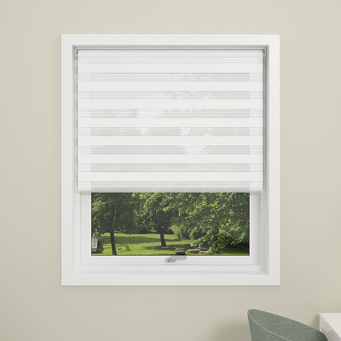 DEBEL Cosmos Duo rullegardin 100 x 150 cm - hvid