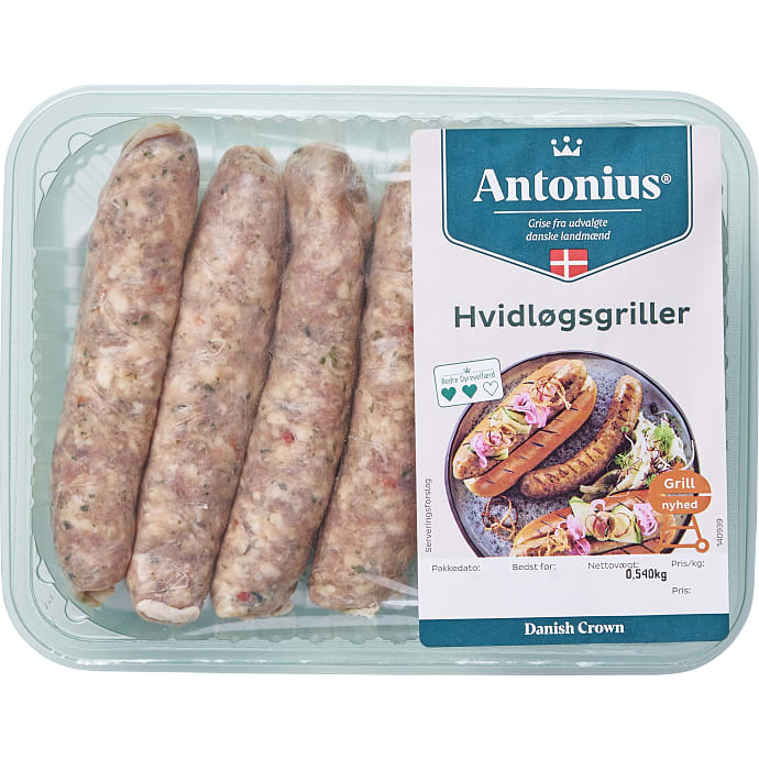 Grillpølser m. hvidløg og krydderurter 74% kød