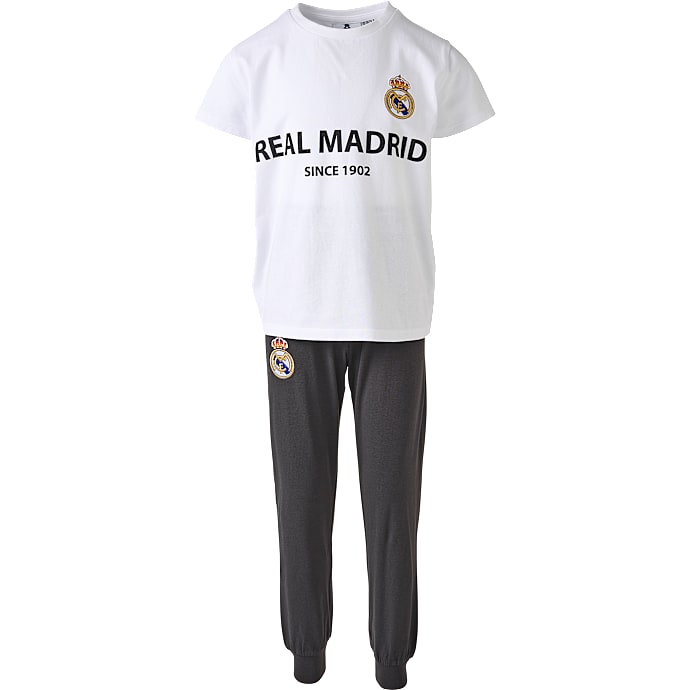 Real Madrid pyjamas str. 98/104 - hvid/sort 1 stk.