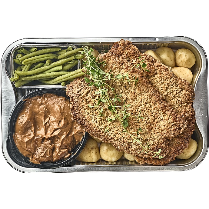 Schnitzel m. tilbehør