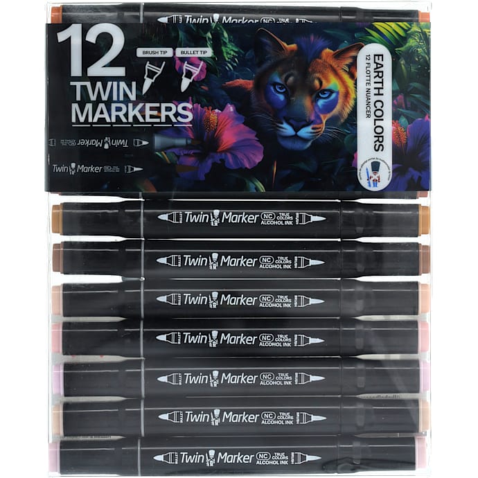 Danpen Twin Markers Earth 12-pak