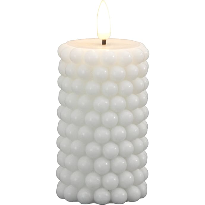 Windsor LED bloklys med knopper 6x10 cm - hvid