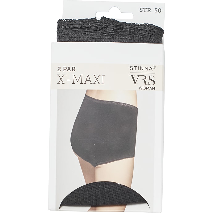 VRS dame 2-pak x-maxi trusse str. 54 - sort