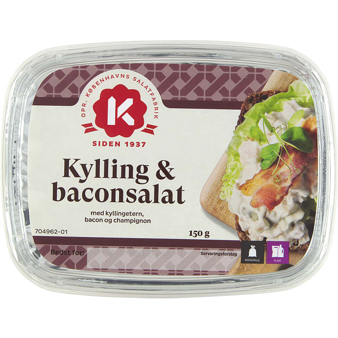 Kyllinge- og baconsalat