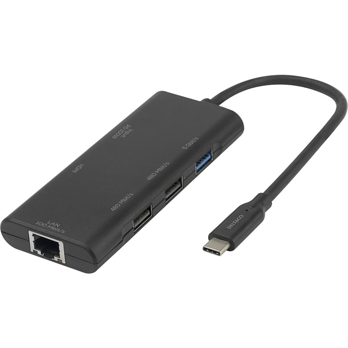 Deltaco USB-C Dockingstation