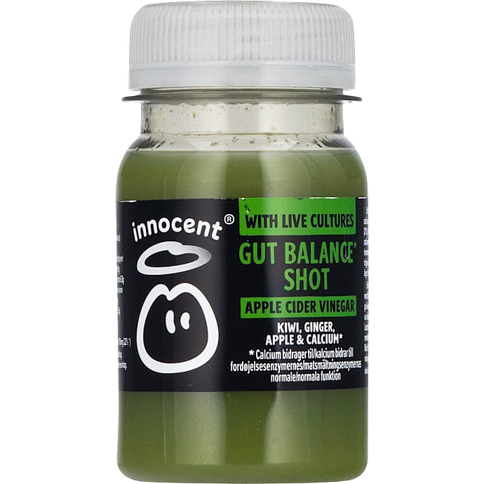 Funktionel shot m. kiwi, ingefær og æblecidereddike