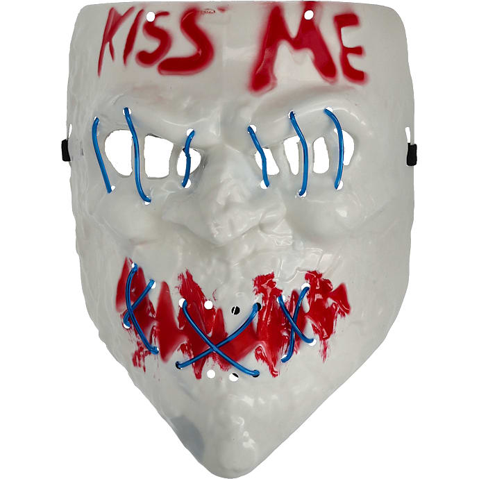 Halloween LED maske - flere varianter - assorteret