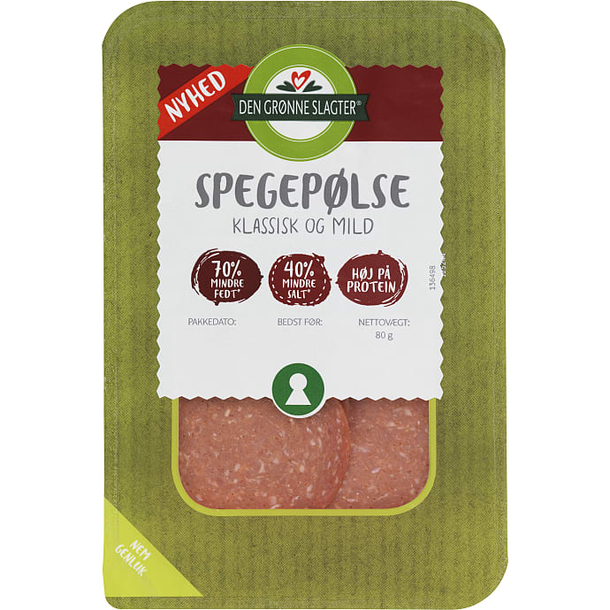 Den Grønne Slagter Spegepølse i skiver 80 g