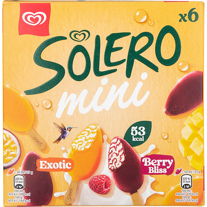 Solero Blandede Mælkeispinde 300 ml