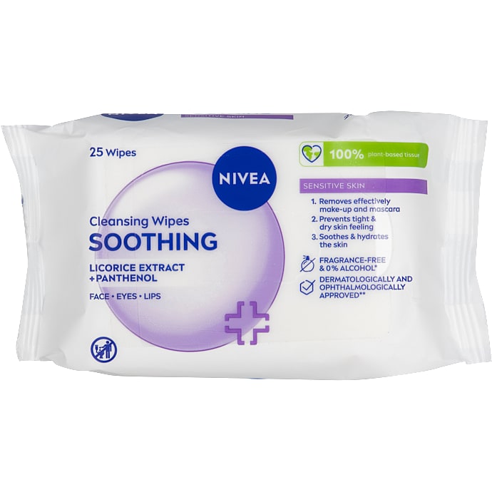Soothing renseservietter m. lakridsekstrakt og panthenol sensitiv hud