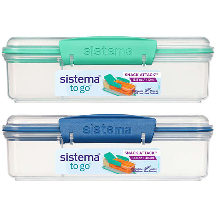 Sistema Snack Attack madkasse (410ml) - flere varianter - assorteret