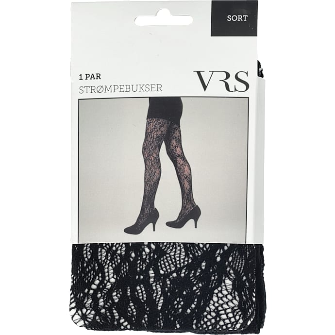VRS Dame Strømpebukser Blonde Str. L/XL Sort