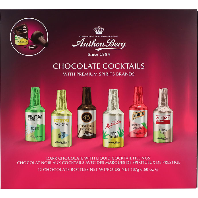 Mørkchokolade m. frugt og spiritus