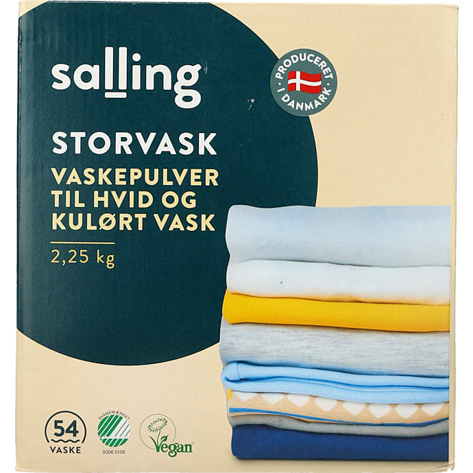 Vaskepulver kulørt vask