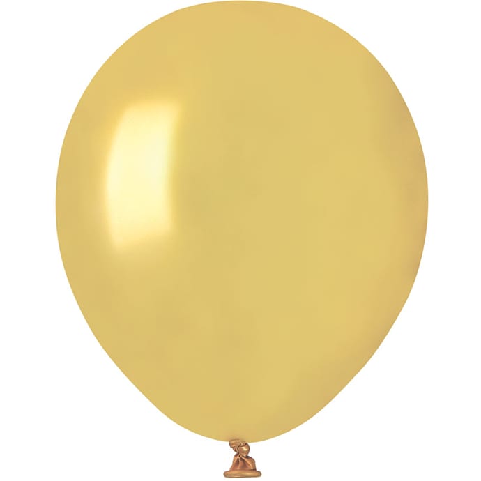 Latexballoner 13 cm Metallic Guldfarvet