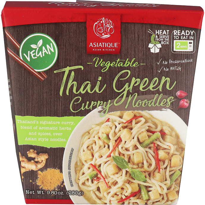 Asiatique Thai grøn karry nudel vegansk