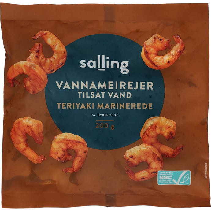 Salling Vannamei rejer m. teriyakimarinerede