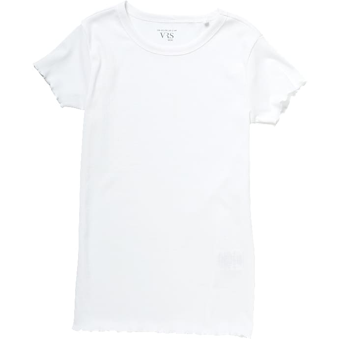 VRS Teen Basic rib T-shirt hvid 146/152