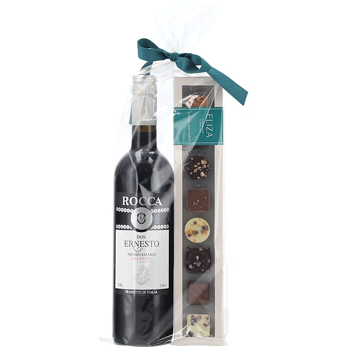 Vin og fyldte chokolader